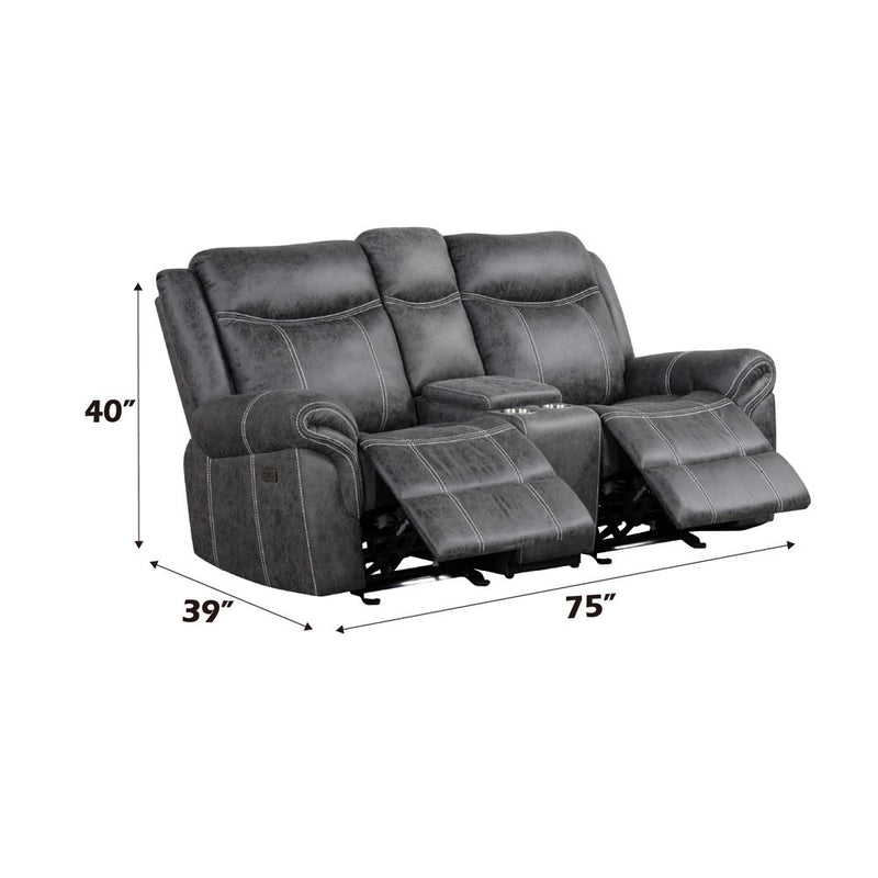 Zubaida - Loveseat w/USB Dock & Console (Glider & Motion)