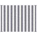Outsunny - Reversible Outdoor Rug, 9' x 12' Waterproof Plastic Straw Floor Mat, Portable Rv Camping Carpet With Carry Bag, Large Floor Mat For Backyard, Deck, Picnic, Beach - Gray & White Striped