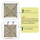 Bar Stools Paper Rope Weave Dining Chairs With Back Hand Weave Stools For Kichen Island, Bar & Counter (Set of 2)