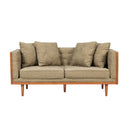 Retro Modern Loveseat With Button Tufted Upholstery