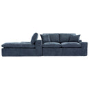Cloud Sectional Sofa With Double Layer Cushion And Side Pockets, Free-Combined