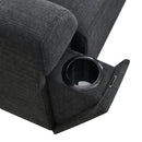 U Shaped Sectional Sofa 6 Seat Couch Set With Oversized Ottoman, Hidden Armrest Storage And Cup Holders USB Charging Ports Wide Seat Sofa