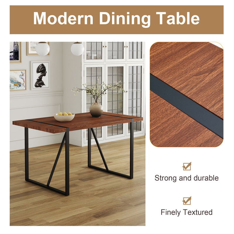 Industrial Rectangular Dining Table For 4 - 6 People