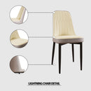 Modern Dining Chair With Cushions And Metal Legs