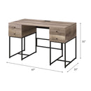 Desirre - Desk - Rustic Oak & Black - Atlantic Fine Furniture Inc