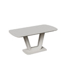 Modern Industrial Style Expandable Dining Table With U Shaped Legs - Antique Gray White