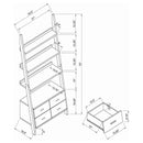 Colella - 5-Shelf Storage Ladder Bookshelf - Cappuccino