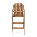 Outdoor Acacia Wood Adirondack Barstools (Set of 2)