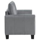 Davis - Upholstered Rolled Arm Loveseat - Gray