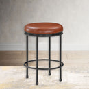 Michael - Backless Counter Height Stool With Padded Seat And Powder Coated Frame - Caramel
