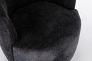 Chenille Fabric Swivel Accent Armchair Barrel Chair With Powder Coating Metal Ring