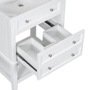 24" Bathroom Vanity Without Sink, Base Only, Storage Cabinet With Drawer And Open Shelf - White