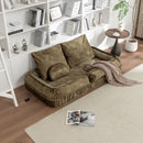 Upholstered Human Dog Bed And Pets, Bean Bag Floor Sofa With Massage Pillow, 5 Adjustable Positions & 2 Soft Pillows