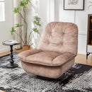 Modern Swivel Gliding Recliner Chair With Rocking Function And Phone Holder, Large Comfortable