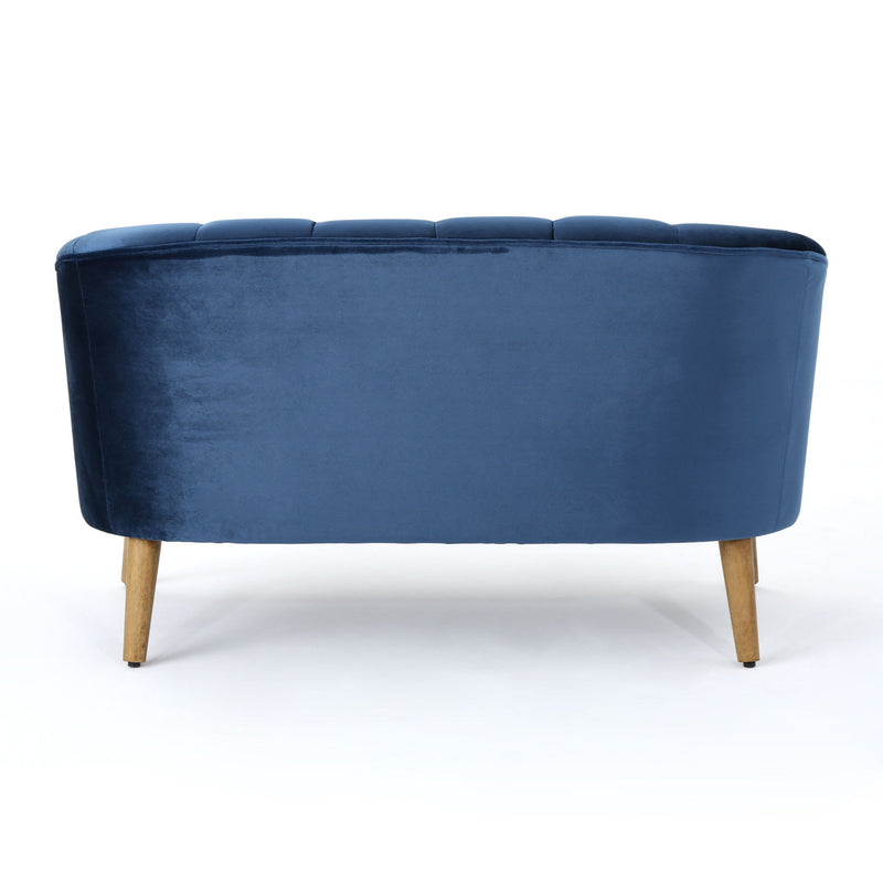 Modern Classic Shell Backed Loveseat