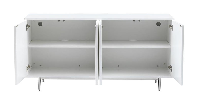 Bali 4 Door Credenza with Waves Glossy