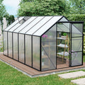 Polycarbonate Greenhouse Raised Base And Anchor Aluminum Heavy Duty Walk-In Greenhouses For Outdoor Backyard In All Season