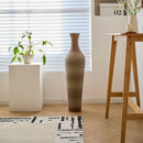 Tall Vase - Brown Decorative Floor Vase, Classic Neat Floor Vase Tall Freestanding Flower Holder, Artificial Rattan Vase, Floor Vase, Flower Holder For Home Decor - Gray