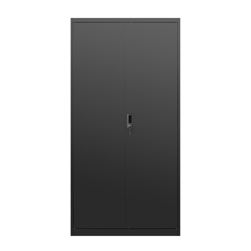 Large Capacity Wardrobe With Hanging Rod And Compartments