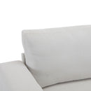 Modern Square Arm Sofa With Soft Fabric Upholstery, Deep Cushions