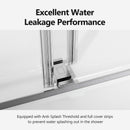 Frameless Double Sliding Soft Close Shower Door, Tempered Glass