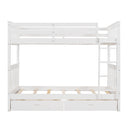 Bunk Bed With Ladders And 2 Storage Drawers
