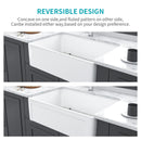 Sink 30" Apron Front Reversible Single Bowl Kitchen Sink & Grid And Strainer - White
