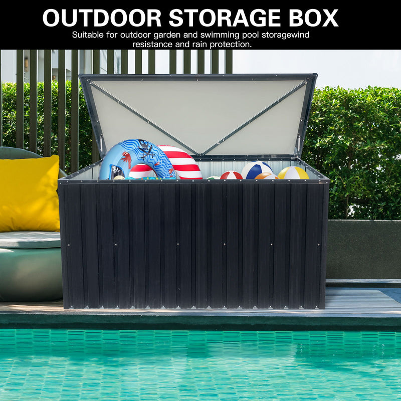 Out Door Metal Storage Box Store Medium - Black