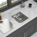 Modern Undermount Bar Sink With Folding Faucet