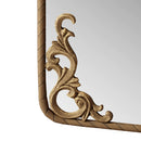 Full Body Arched Mirror With Vintage Carved Applique