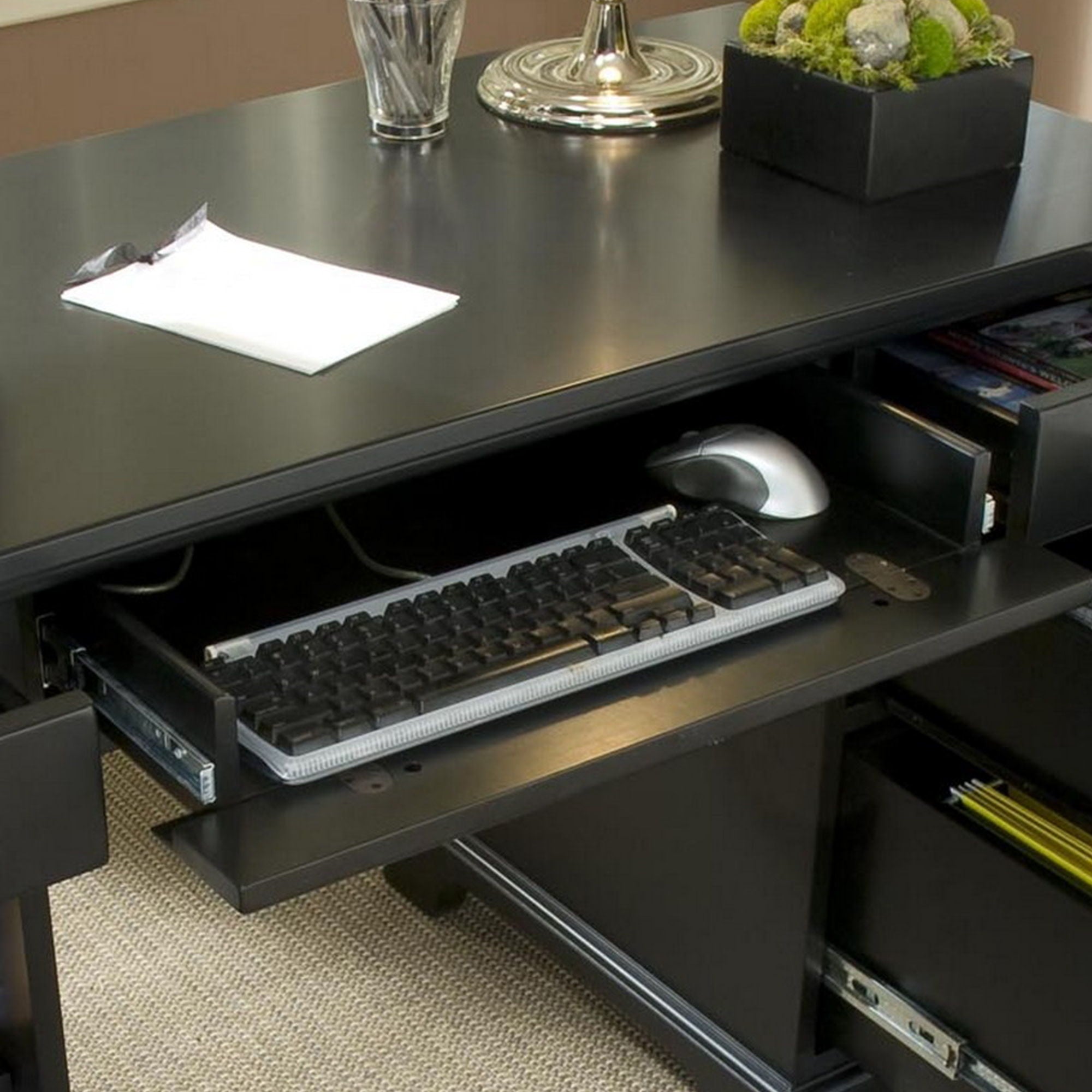 Bedford - Pedestal Desk - Black