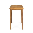 Outdoor Minimalist Acacia Wood Square Bar Table