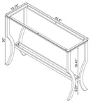 Saide - Rectangular Glass Top Table