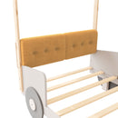 Car Bed With Pillow, Ceiling Cloth And LED