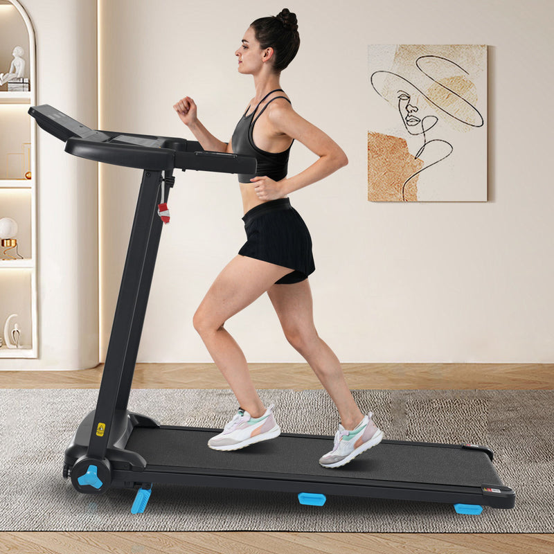 Folding Treadmills For Home Small, 3.0Hp Portable, 10Mph Walking Pad With Incline, Bluetooth, Heart Rate Sensors, Charge Station - Black