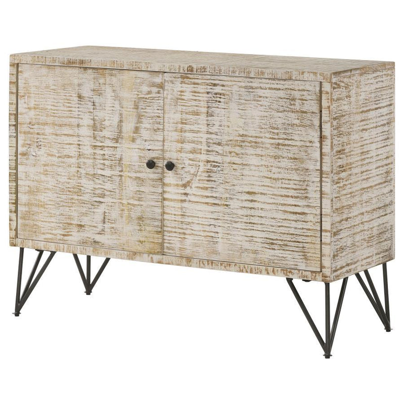 Eileen - 2 Door Wood Storage Accent Cabinet - White Washed