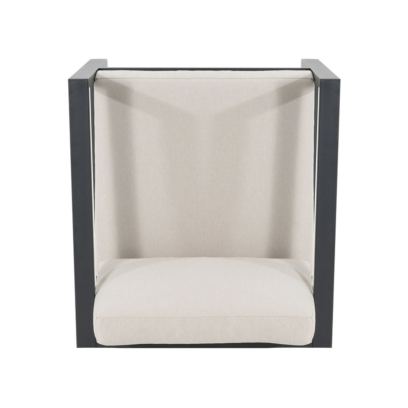 Navan - 4 Pieces Chat Set - Black / Beige