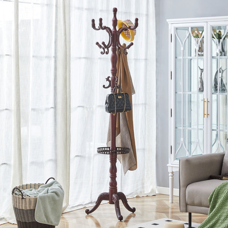 Multifunctional Coat And Hat Rack With Resin Stainless Steel Storage