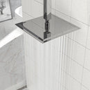 Modern 10" Square Rainfall Shower Head & Stainless Steel Wall Or Ceiling Mount Luxury Spa Shower Panel