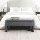 Modern Upholstered Large Bed End Bench With Storage