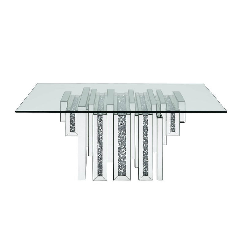 Noralie - 47" X 28" Coffee Table - Mirrored & Faux Diamonds