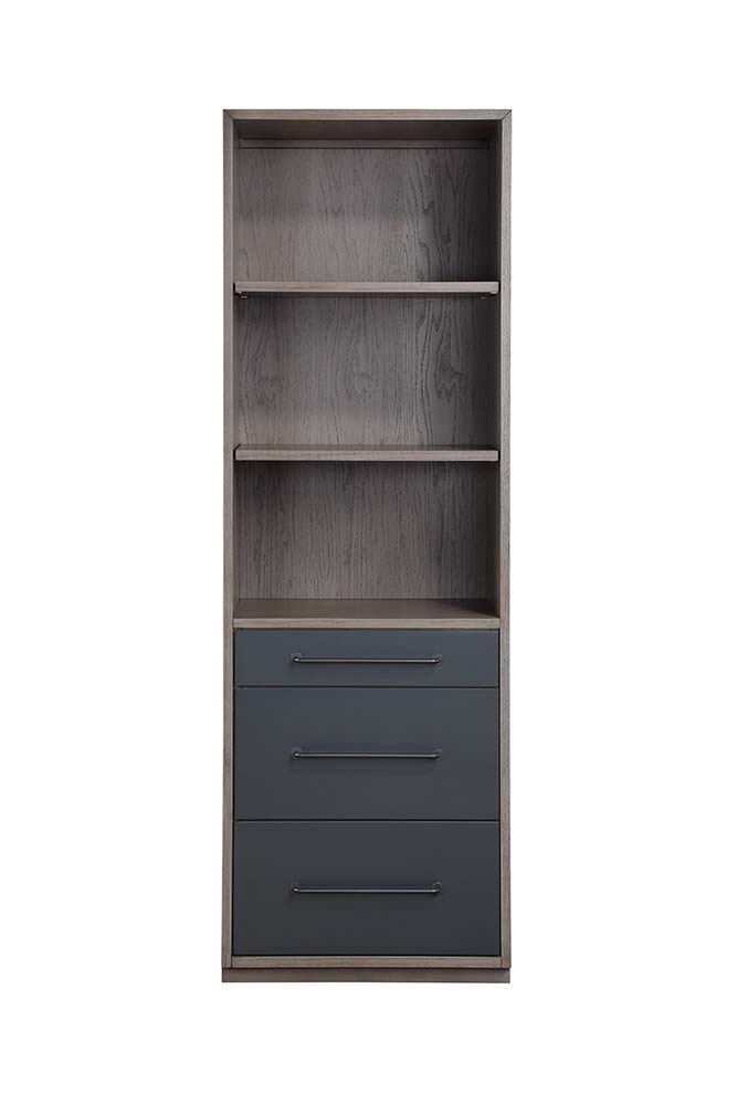 Estevon - Bookshelf - Gray Oak Finish - Atlantic Fine Furniture Inc