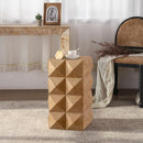 Side Table With 3D Embossed Pattern Design