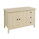 Modern 2 Door 3 Drawer Storage Cabinet, Buffet Cabinet With 2 Embossed Door For Living Room, Kitchen, Entryway - Natural