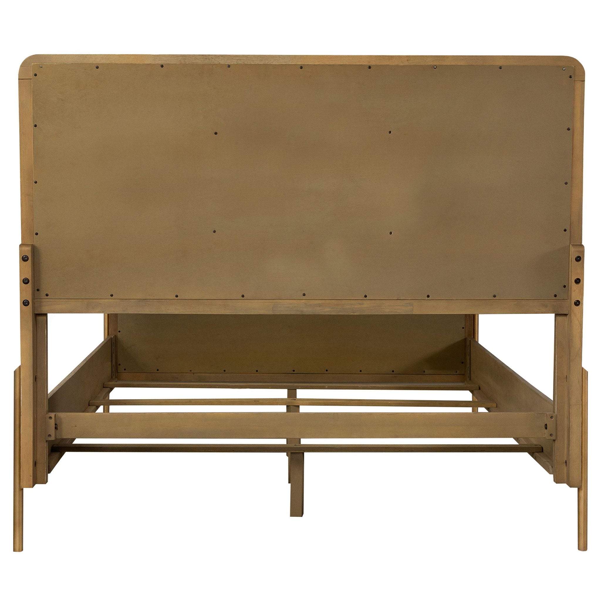 Arini Rattan California King Panel Bed Sand Wash and Natural