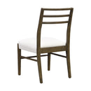 Farmhouse Style Dining Chair Set With Ladder Back Design