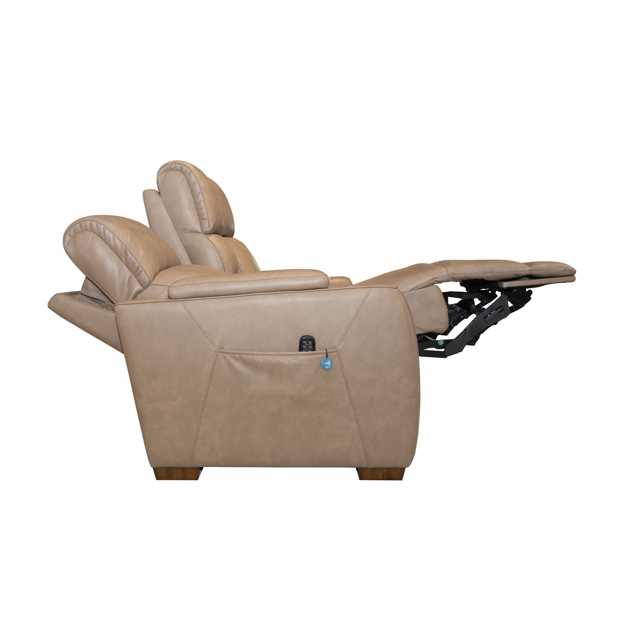 Vibe - Power Reclining Loveseat With Console, Power Headrest, Lumbar, Heat, Massage & Pulse