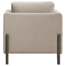 Islington - Fabric Upholstered Panel Arm Accent Chair - Taupe