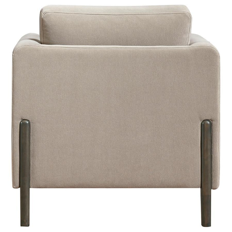 Islington - Fabric Upholstered Panel Arm Accent Chair - Taupe