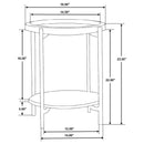 Adhvik - Round Table With Marble Shelf